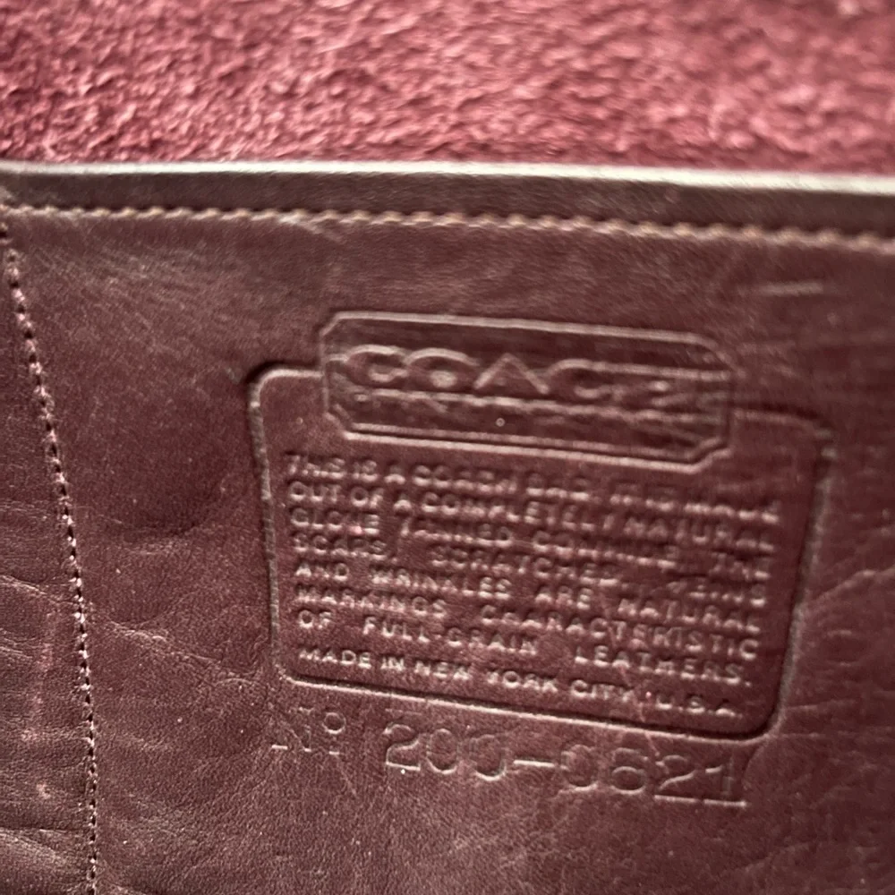 Vintage COACH Attache Burgundy New York City Leather Briefcase Portfolio 5060